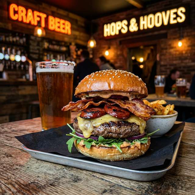 Hamburguesa La Vikinga en Bar de Miraflores