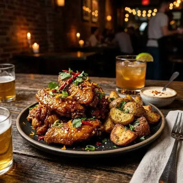 Alitas Wings Acevichadas en Bar de Miraflores